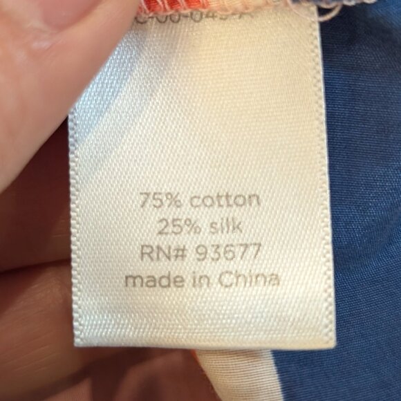 JCP Silk and Cotton Top Size M multicolor officechic - Picture 4 of 5